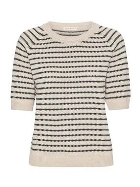 Grobund Alva Sweater Tee in green and cream